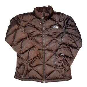 The North Face 550 Goose Down Brown Puffer Jacket Girls L